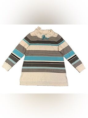 T BY TALBOTS Striped Cowl Neck Knit Top Sz Plus X New